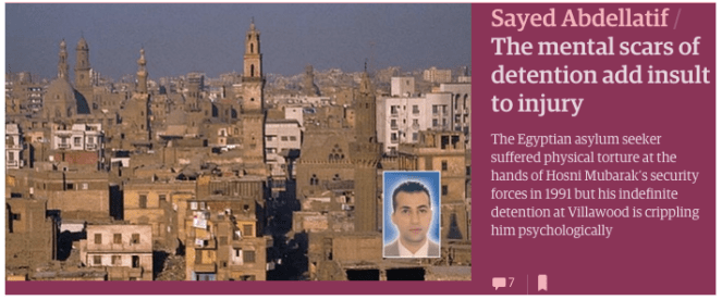 The girls are in Villawood because their father, 44-year-old Egyptian national Sayed Abdellatif, is being held in indefinite detention on a historical Interpol red notice issued in his name, dating from a 1999 mass show trial of 107 men in Cairo. The trial has since been discredited as politically motivated and based on evidence obtained by torture.